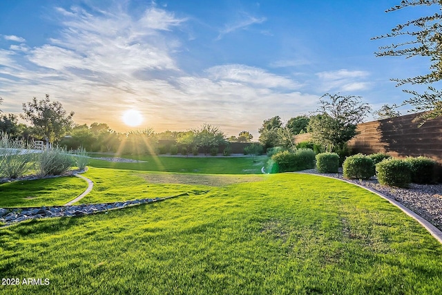 1931 E Aster Pl, Chandler, AZ 85286 - yard at dusk featuring a water view and a lawn