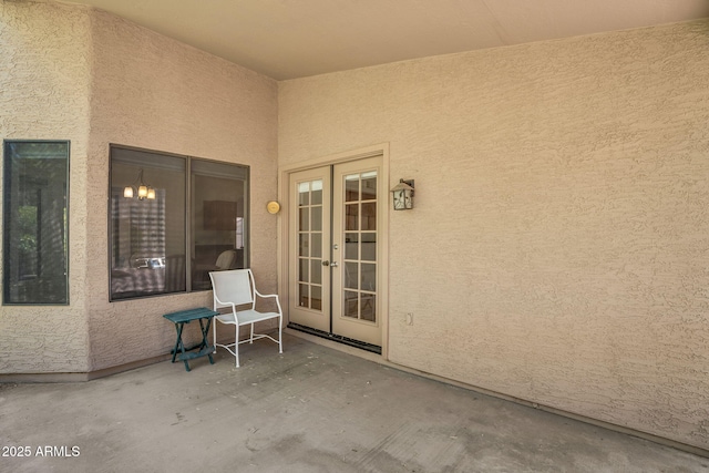 view of patio with french doors