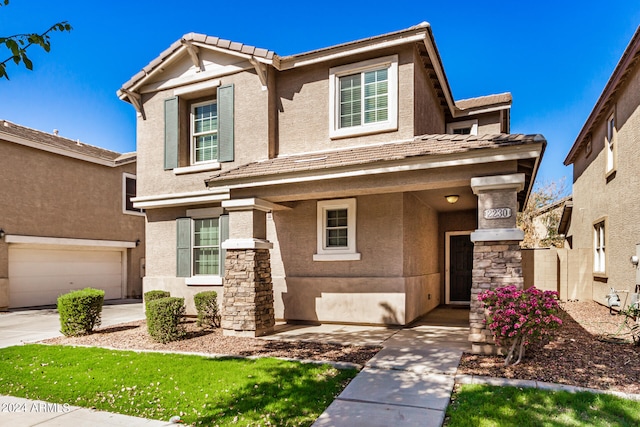 view of front of home featuring a garage