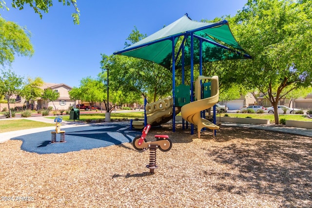 view of jungle gym