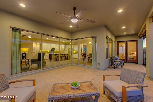 3675 Gold Ridge Rd, Wickenburg, AZ 85390 - view of patio featuring a ceiling fan