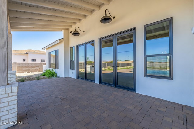 view of patio / terrace with fence