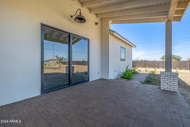 view of patio / terrace with fence