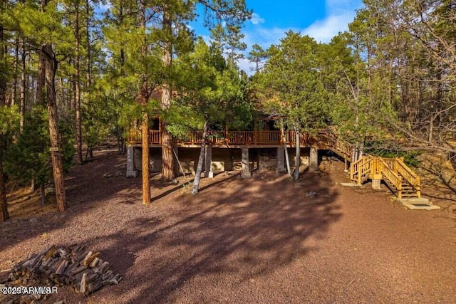 exterior space with a deck