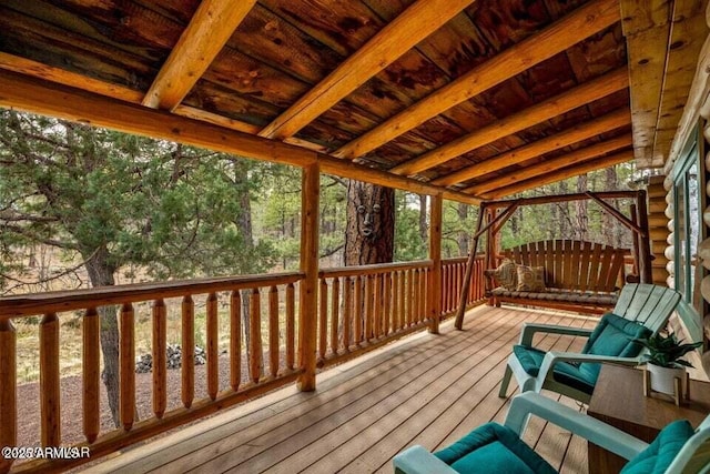 view of wooden deck