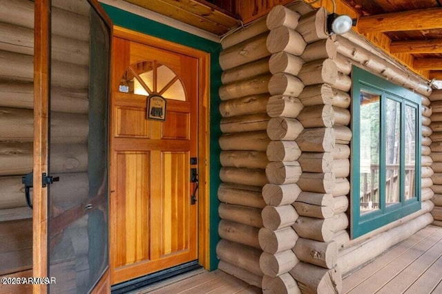 view of doorway to property