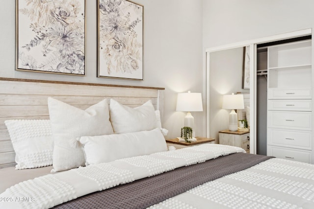 bedroom featuring a closet