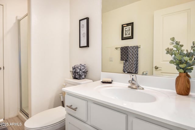 1874 E Mesquite Ave, Apache Junction, AZ 85119 - full bathroom with toilet, a shower stall, and vanity