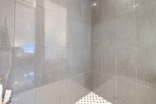 interior details with a shower