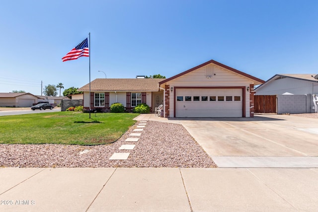 2003 W Tyson St, Chandler, AZ 85224 - single story home featuring fence, an attached garage, concrete driveway, and a front lawn