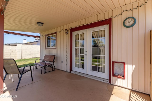 2003 W Tyson St, Chandler, AZ 85224 - view of patio / terrace featuring french doors and fence