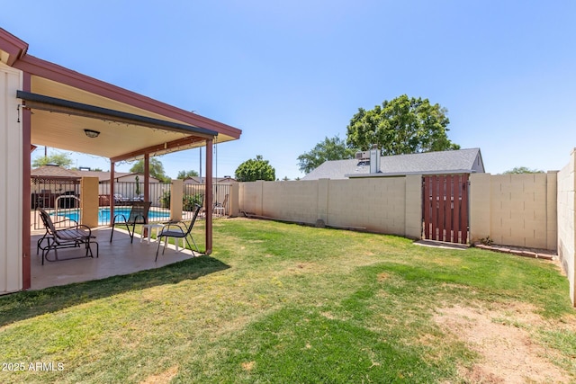 2003 W Tyson St, Chandler, AZ 85224 - view of yard with a patio, a fenced in pool, and a fenced backyard