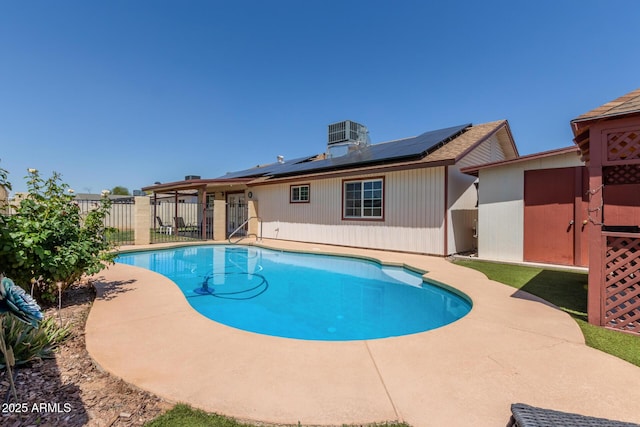 2003 W Tyson St, Chandler, AZ 85224 - view of swimming pool with a fenced in pool, fence, and central air condition unit