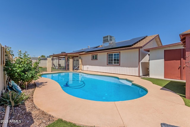 2003 W Tyson St, Chandler, AZ 85224 - view of pool with a fenced in pool, central AC, fence, and a patio