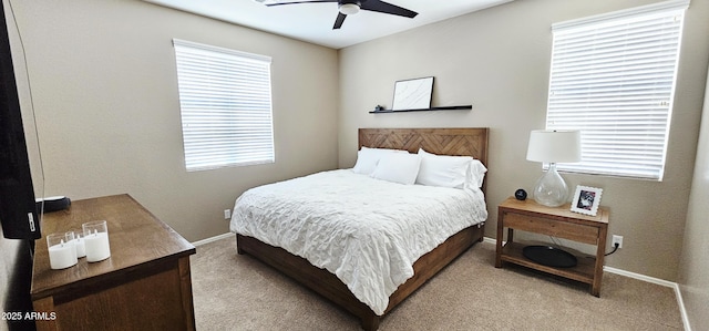 4705 E Red Oak Ln Unit 101, Gilbert, AZ 85297 - bedroom featuring light carpet and ceiling fan