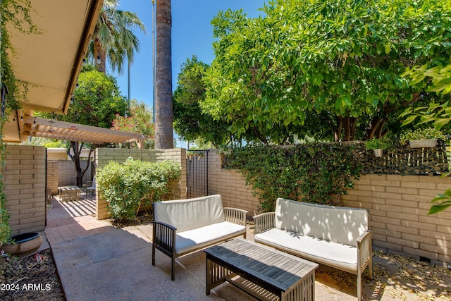 view of patio / terrace with an outdoor hangout area