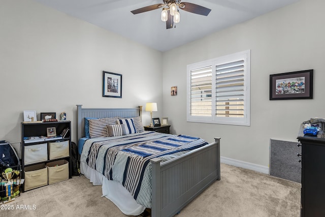 1439 E Mead Dr, Gilbert, AZ 85298 - carpeted bedroom featuring baseboards and a ceiling fan