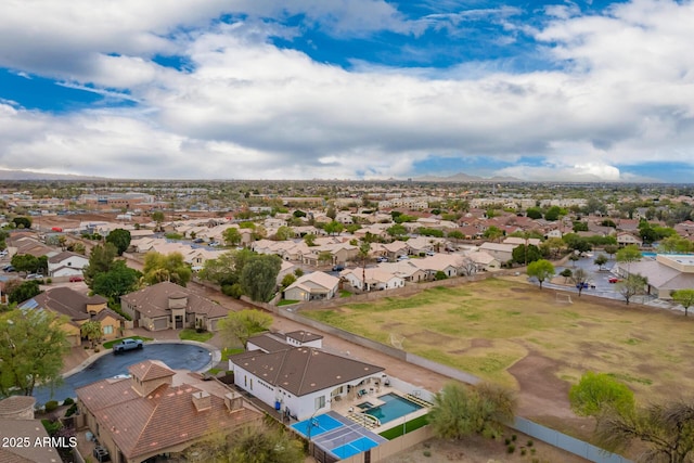 bird's eye view featuring a residential view