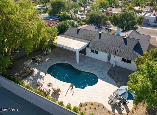 16227 N 63rd Pl, Scottsdale, AZ 85254 - aerial view of property and surrounding area with a pool