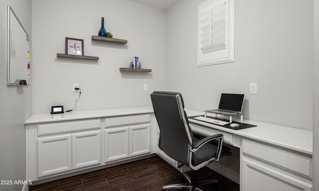 2915 W Night Owl Ln, Phoenix, AZ 85085 - office area featuring dark wood finished floors and built in desk