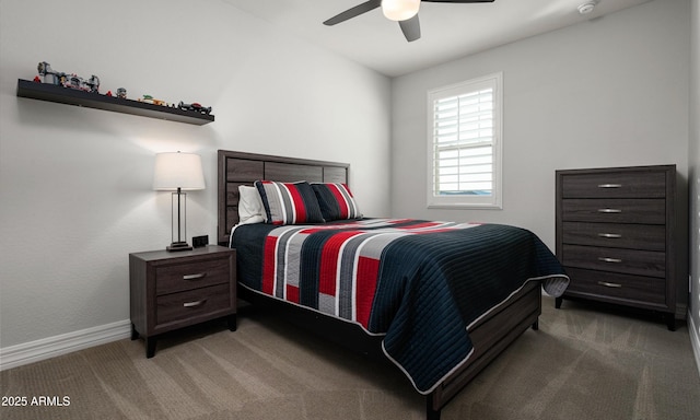 2915 W Night Owl Ln, Phoenix, AZ 85085 - bedroom with carpet floors, baseboards, and a ceiling fan