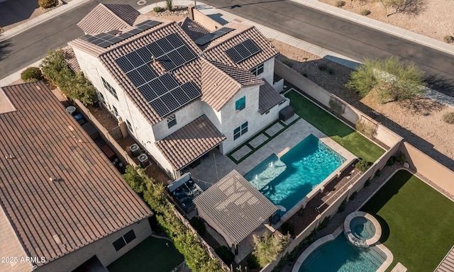2915 W Night Owl Ln, Phoenix, AZ 85085 - aerial view of property and surrounding area featuring a pool area
