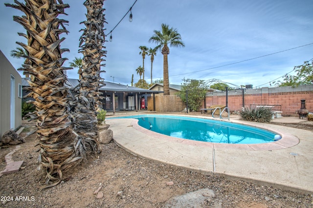 view of pool featuring a patio area