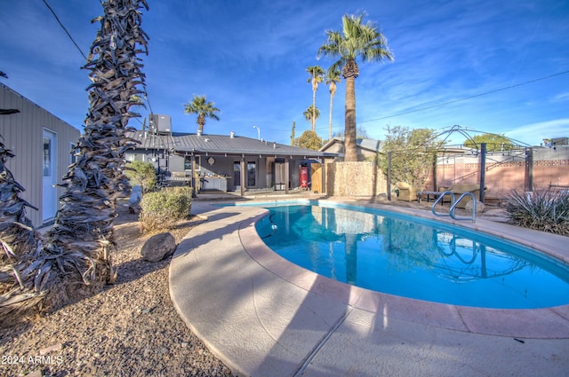 view of pool with a patio