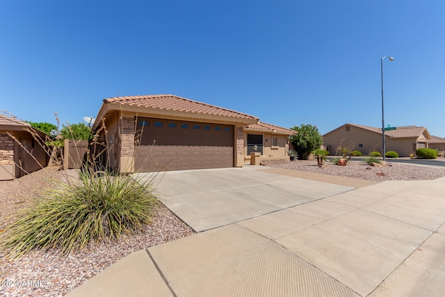 view of front of home featuring a garage