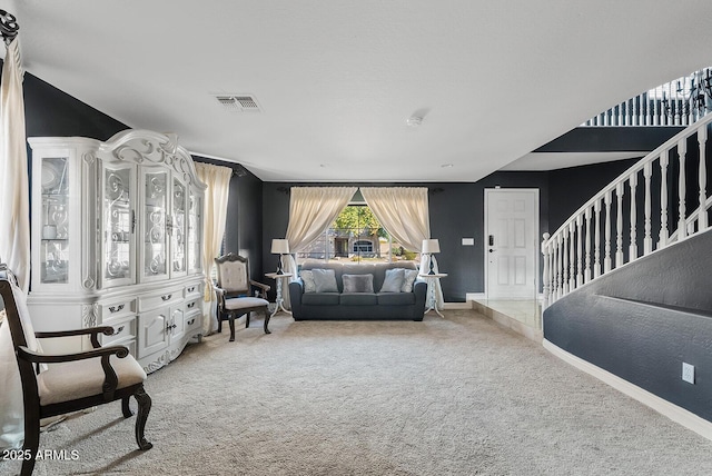 view of carpeted living room