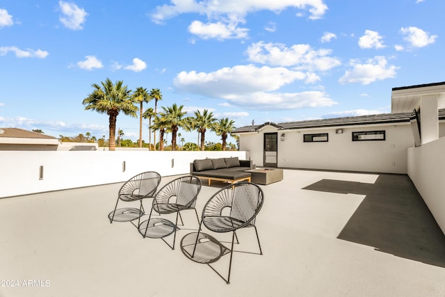 view of patio with an outdoor living space