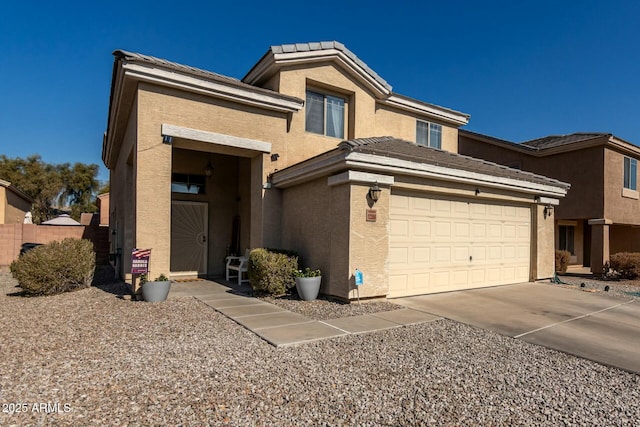 view of front of home featuring a garage