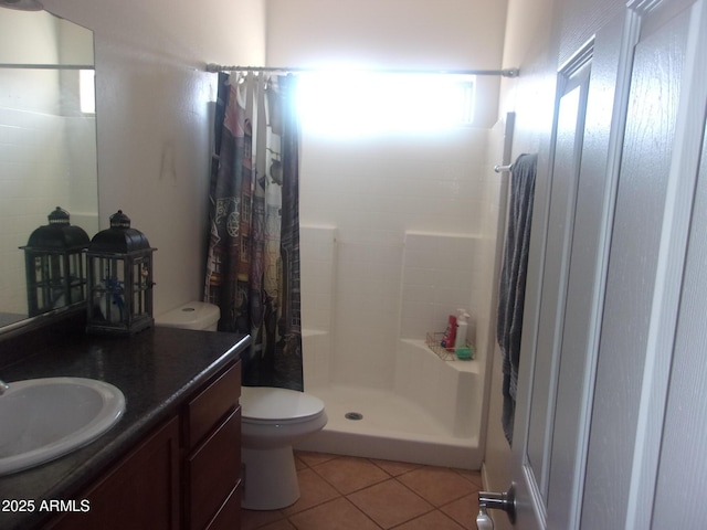 4616 E Monument Way, Rimrock, AZ 86335 - bathroom featuring a stall shower, vanity, and tile patterned floors