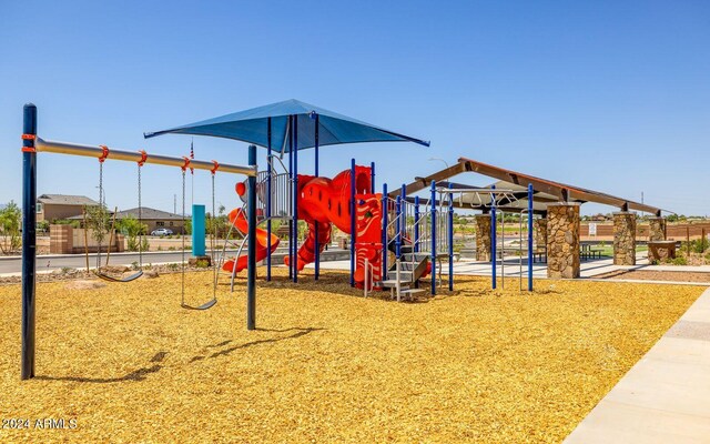 view of jungle gym