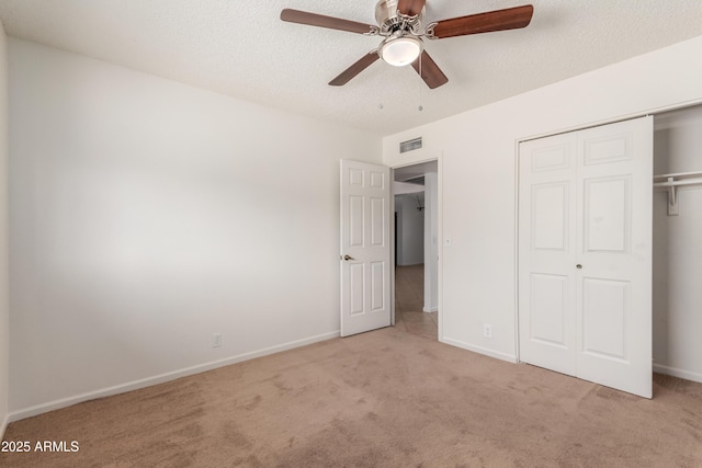 6534 S Marilyn Ann Dr, Tempe, AZ 85283 - unfurnished bedroom featuring visible vents, baseboards, carpet, and a closet
