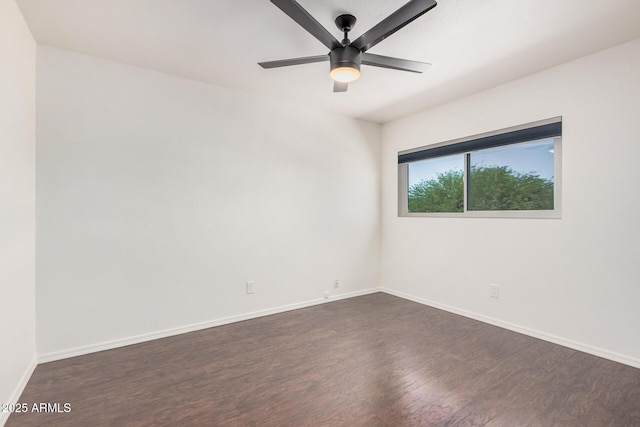 15440 S 38th St, Phoenix, AZ 85044 - spare room with dark wood-type flooring, baseboards, and ceiling fan