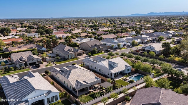 bird's eye view with a residential view