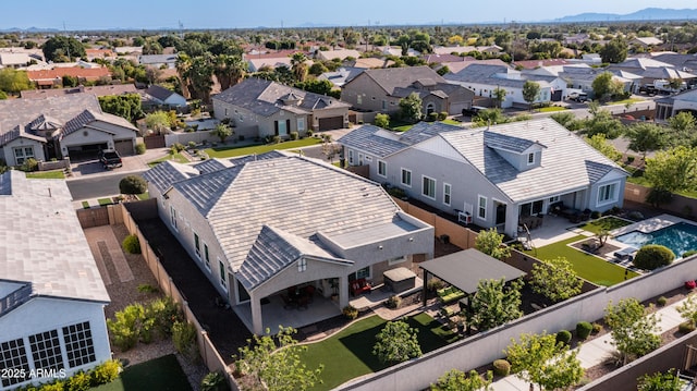 bird's eye view with a residential view