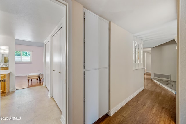 hallway with baseboards