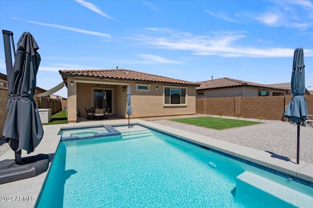 view of pool with a patio area