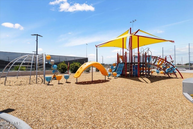 view of jungle gym