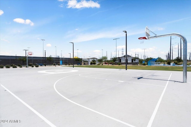 view of basketball court