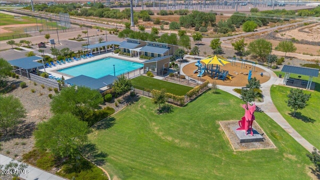 birds eye view of property