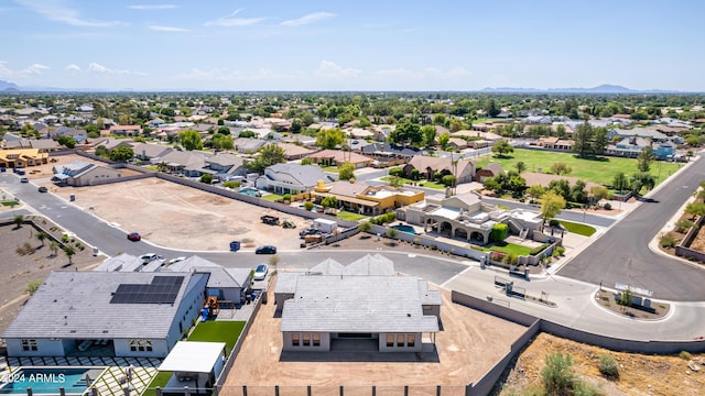 aerial view with a residential view