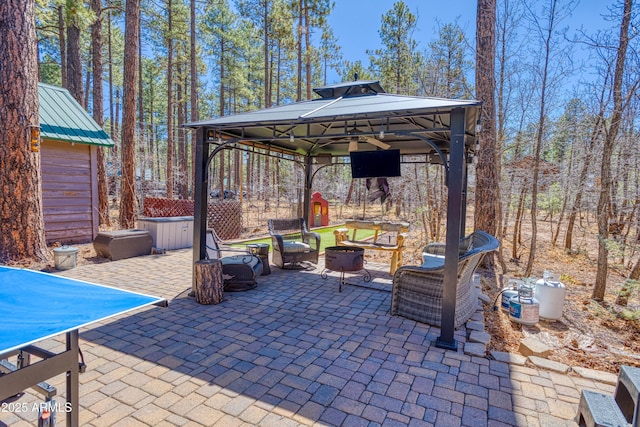 669 W Monarch Cir, Lakeside, AZ 85929 - view of patio with a gazebo