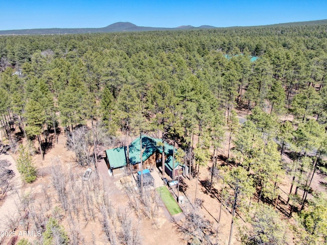 669 W Monarch Cir, Lakeside, AZ 85929 - drone / aerial view featuring a view of trees and a mountain view