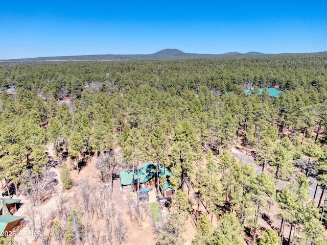 669 W Monarch Cir, Lakeside, AZ 85929 - drone / aerial view with a wooded view and a mountain view
