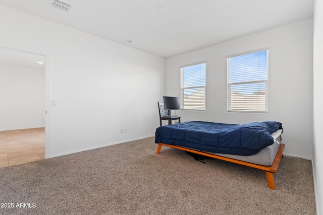 view of carpeted bedroom