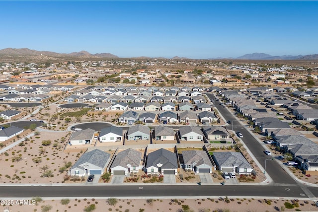 aerial view featuring a mountain view