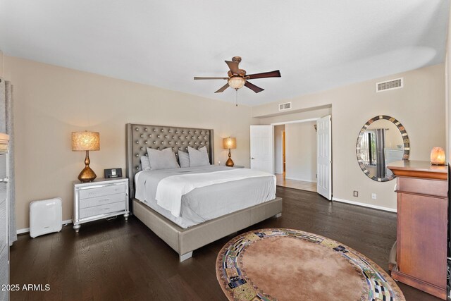 29806 N 43rd Pl, Cave Creek, AZ 85331 - bedroom with wood finished floors, ceiling fan, baseboards, and visible vents